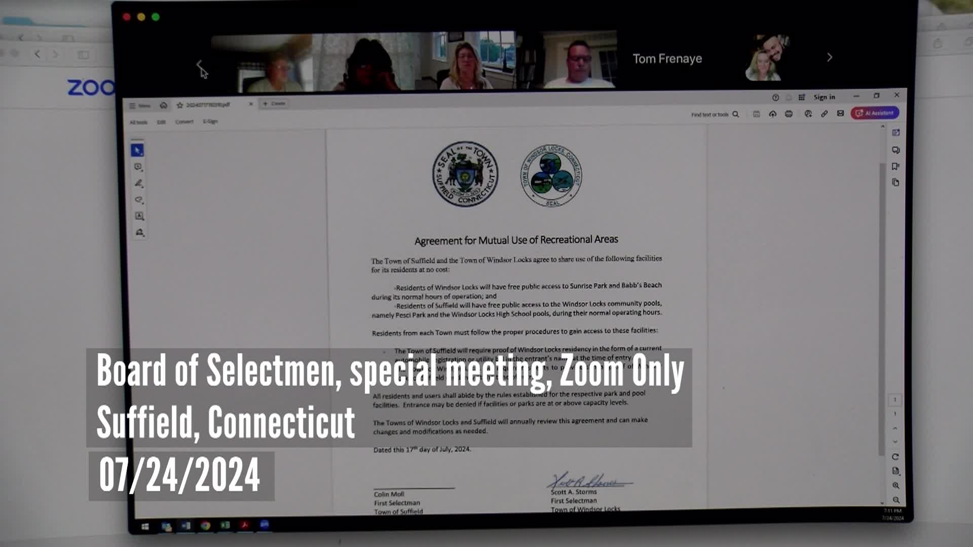 Thumbnail image for Suffield Board of Selectman Special Meeting 7/24/24
