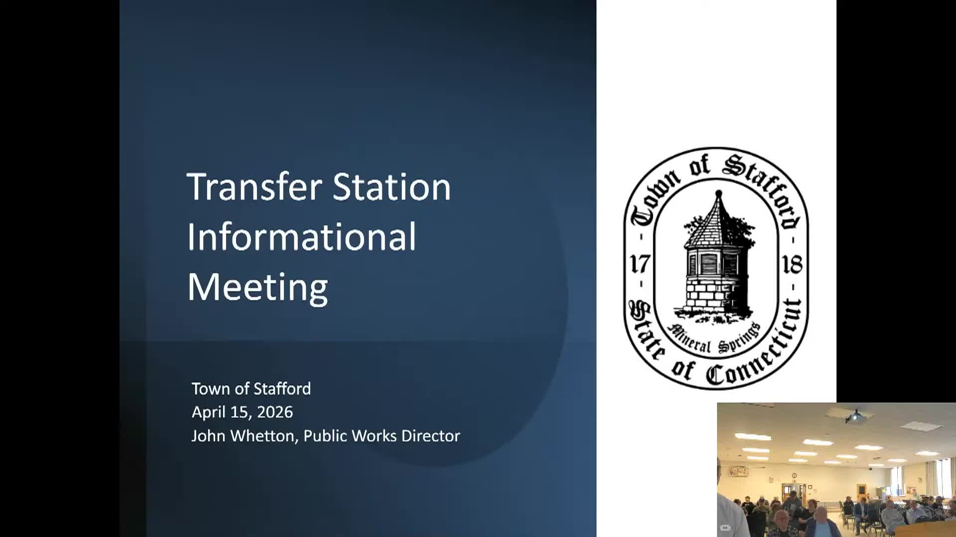 Thumbnail image for Stafford Transfer Station Shared Services Informational Meeting 4/15/26
